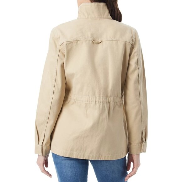 Gloria Vanderbilt Khaki Tan Cotton Canvas Anorak Utility Jacket Size XXL - Picture 2 of 10